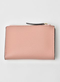 Buy Logo Detail Fashionable Stylish Wallet Pink in Saudi Arabia