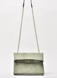 Buy Stylish Animal Pattern Chain Strap Crossbody Bag Green in Saudi Arabia