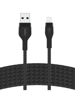 Buy BoostCharge Pro Flex Braided USB Type A To Lightning Cable (3M/10Ft), MFI Certified iPhone Cable 20W Fast Charging Power Delivery For iPhone 14/14 Plus, 13, 12, Pro, Max, Mini, Se, iPad And More black in UAE