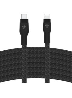 Buy BoostCharge Pro Flex Braided USB Type C To Lightning Cable (3M/10Ft), MFI Certified iPhone Cable 20W Fast Charging Power Delivery For iPhone 14/14 Plus, 13, 12, Pro, Max, Mini, Se, iPad And More black in Saudi Arabia