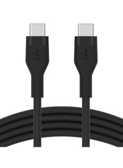 Buy Belkin BoostCharge Flex Silicone USB Type C to C Cable (1M/3.3FT), USB-IF Certified Power Delivery PD Fast Charging Cable for MacBook Pro, iPad Pro, Galaxy S21, Ultra, Plus and More - Black Black in Saudi Arabia