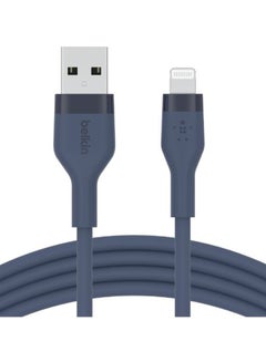 Buy BoostCharge Flex Silicone USB Type A To Lightning Cable (1M/3.3Ft), MFI Certified iPhone Charger Cable, Apple Cable For iPhone 15, 14, 13, 12, Plus, Pro, Max, Mini, Se, iPad And More Blue in UAE