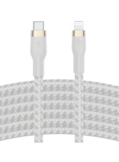 Buy BoostCharge Pro Flex Braided USB Type C to Lightning Cable (3M/10ft), MFi Certified 20W Fast Charging PD Power Delivery for iPhone 14/14 Plus, 13, 12, Pro, Max, Mini, SE, iPad and More White in Saudi Arabia