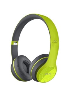 Buy P47 Bluetooth Over-Ear Headphones Green/Grey in Egypt
