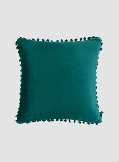 Buy Trendy Velvet Tassel Cushion, Unique Luxury Quality Decor Items For The Perfect Stylish Home Dark Green in Saudi Arabia