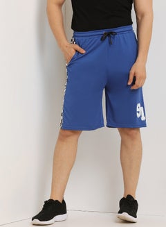 Buy Men's Mid-Rise Casual Shorts Royal Blue in Saudi Arabia