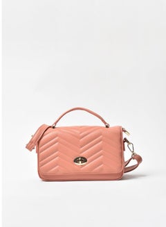 Buy Stylish Casual PU Crossbody Bag For Women Pink in Saudi Arabia