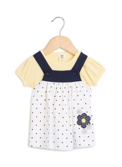 Buy Cotton Infant T-Shirt & Dress Set Lemon in Saudi Arabia