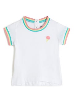 Buy Infant Ringer T-Shirt White in UAE