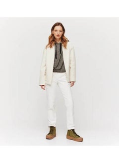 Buy Plain Basic Jacket Ecru in Egypt