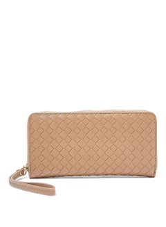 Buy Wristlet Detail Long Wallet Brown in Saudi Arabia