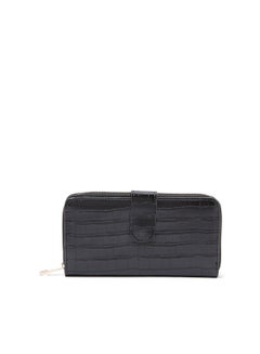 Buy Croc Effect Long Wallet Black in Saudi Arabia