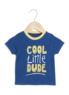 اشتري تيشيرت بطبعة عبارة "Cool Little Dude" كحلي في السعودية