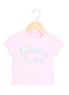 Buy Baby Girls Future Is Me Print Top Pink in UAE