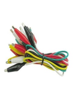 اشتري Double-End Alligator Clip Wire Test Cable Crocodile (30Cm /20-Piece Pack) Multicolour في مصر