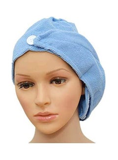 Buy 2 Pcs Hair Towel Ultra Absorbent & Fast Drying Microfiber Towel For Fine & Delicate Hair Soft Blue in Egypt