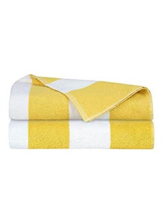 اشتري Egyptian Cotton Solid Pattern Beach Towels Multicolour في مصر