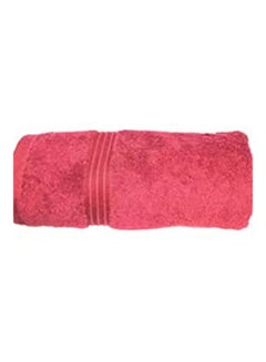 Buy Cotton Solid Pattern Bath Beach Towel Pink 50x100cm in Egypt
