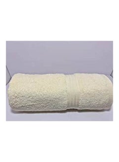 Buy Cotton Solid Pattern Bath Beach Towel Beige 50x100cm in Egypt