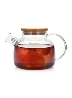 اشتري Tea Pot With Lid And Filter شفاف/بني 800مل في الامارات