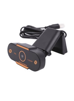 Buy USB 2MP Web Digital Camera Full HD With Microphone Clip Black/Orange in Saudi Arabia