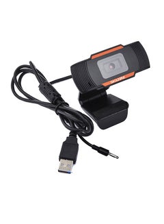 اشتري USB 2MP Web Digital Camera HD With Microphone Clip Black/Orange في مصر