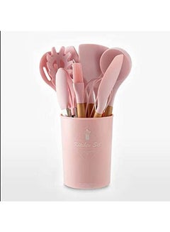 Buy Silicon Cooking Spoons Pink in UAE