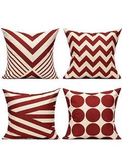 اشتري Christmas Red Fall Throw Pillow Covers Cases Outdoor Decorative combination Multicolour 40*40inch في مصر