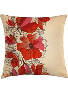 اشتري Flowers Throw Pillow Cushion Cover combination Multicolour 40*40inch في مصر