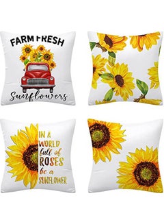 Buy Cushion Cover  Fall Throw Pillow Case Set Of 4 Combination combination Multicolour 40*40inch in Egypt