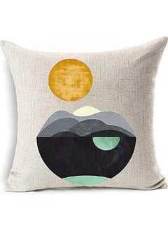 اشتري Elephant Deer Mountains Cotton Linen Throw Pillow Case Cushion Cover combination Multicolour 40*40inch في مصر