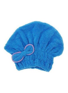 Buy Microfiber Hat Hair Drying Towel Blue in Egypt