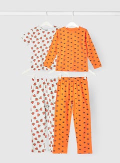 Buy Boys Printed Cotton Casual Pyjama Set Multicolour in Saudi Arabia