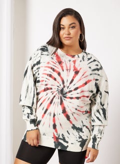 Buy Tie Dye Oversized Sweatshirt Multicolour in Saudi Arabia