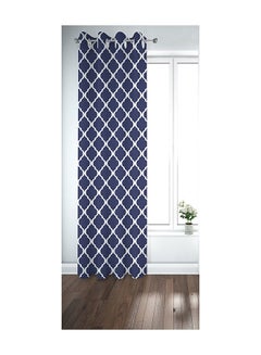 Buy Curtains Print Navy Blue  Curtains (PR1233q-2w) 1 Panels Navy Blue 130x260cm in Egypt