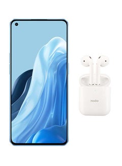 Buy Reno 7 Pro 5G Dual SIM Startrails Blue 12GB RAM 256GB - Middle East Version With Modio 1 True Wireless Stereo Earbuds in UAE