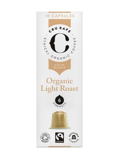 اشتري Organic Fairtrade Nespresso Compatible Coffee 10 Capsule Light Roast 52غم في الامارات