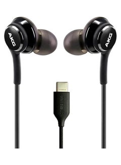 Buy Oem Earbuds Stereo Headphones For Samsung Galaxy Note 10 10+ S20 S20+ S20 Ultra Devices - Designed By Akg - Braided Cable Earphones With Microphone And Volume Remote Type-C Connector Black in Egypt