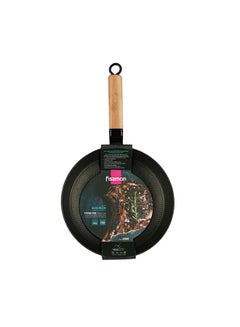 Buy Frying Pan Non-Stick Coating With Enamelled Lightweight Cast Iron Seagreen Series Blue/Black/Beige 24x4.5cm in UAE