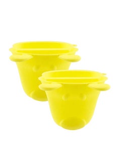 Buy Set of 2 Silicone Pot Holder with Puppy Head Shape Yellow 9.5cm in UAE