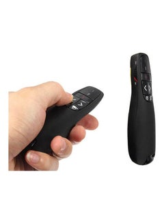 اشتري Portable Comfortable Handheld R400 Wireless Presenter Receiver Pointer Case Remote Control Black في مصر