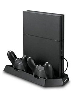 اشتري Mutilfunction Cooling Fan Cooler Vertical Stand Cooling Fan With Dual Charging Station For Ps4 Slim Console في مصر