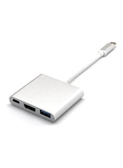 Buy 3 In 1 Docking Cable Usb 3 1 Type C To Female Hdmi Usb 3 0 White in Egypt