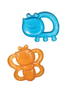 Buy Garden Teething Pals Water Filled Teethers, 0+ M, Pack of 2 - Orange/Blue in UAE