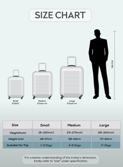 sizes of luggage trolley