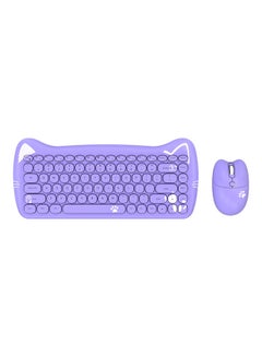 Buy A3060 Portable Wireless Keyboard Mouse Combo Purple in UAE