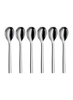 Buy 6-Piece Nuova Coffee Spoon Set Silver in UAE