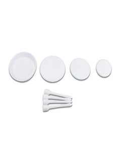 Buy 4-Piece Decorating Flower Nail Set White in UAE