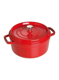 Buy Round Shaped Casserole Dish Cherry 24centimeter in UAE