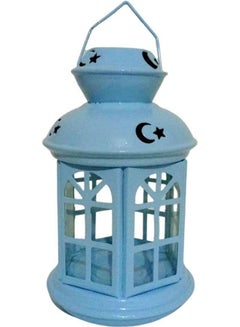 Buy Metal Lantern For Small Candles BLue 16cm in Egypt